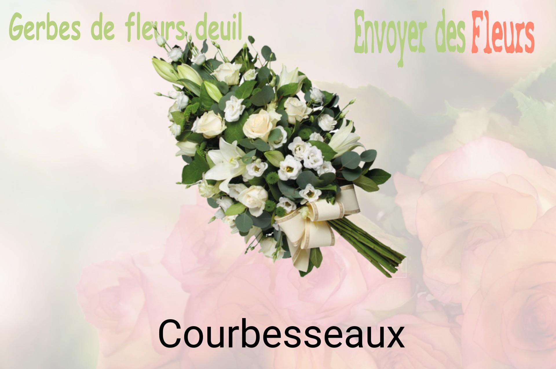 Gerbe de fleurs de deuil livrée à Courbesseaux